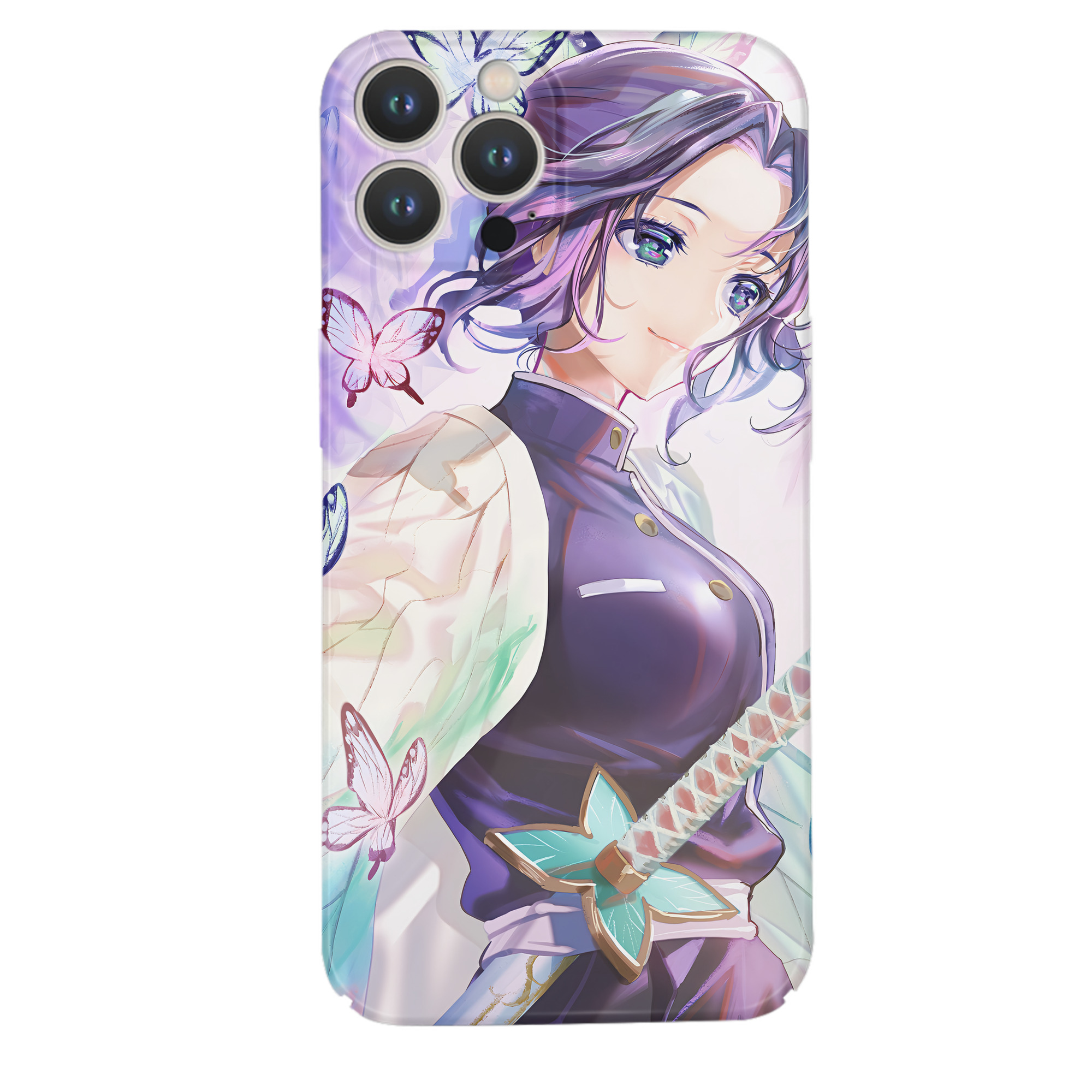 （画像用） 鬼滅の刃（きめつのやいば）蟲柱-胡蝶 しのぶ／こちょう しのぶ Kochou Shinobu 【iPhone 14シリーズ対応】ハードケース